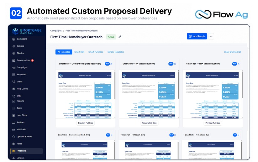 Automated custom proposal delivery